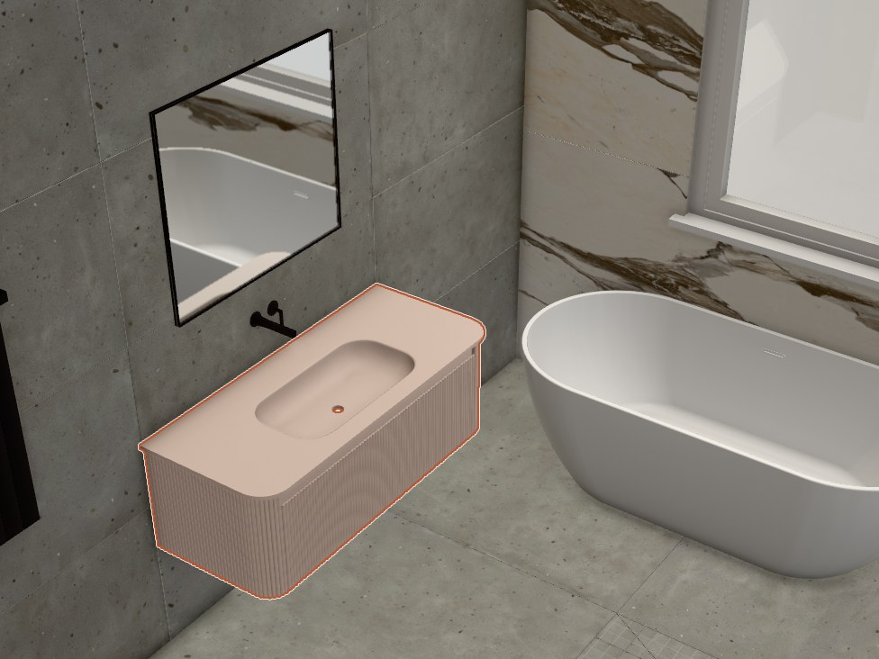 Тумба и зеркало в живом 3D ATELIER 3D
